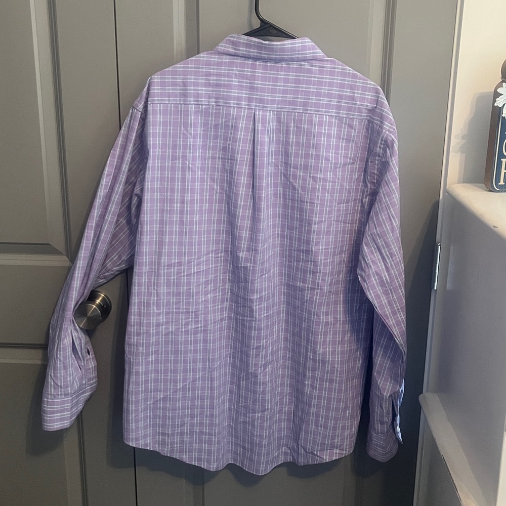 Izod Lavender Checkered Shirt - Picture 4 of 4